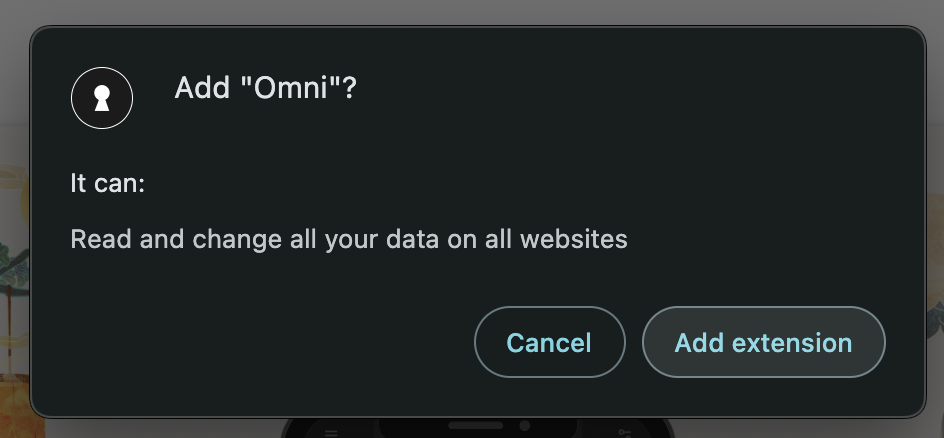 Omni Extension Permission Request Prompt